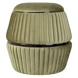 Paris prix Pouf rond design Doric - Vert & gris