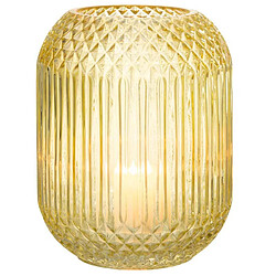 Paris Prix Vase Design en Verre Droit 19cm Jaune