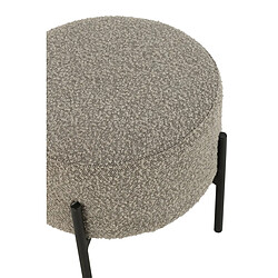 Avis Paris Prix Tabouret en Tissu Bouclé Aldo 44cm Gris
