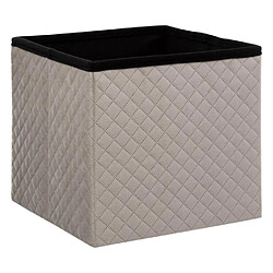Five Simply Smart Pouf pliable en velours 31x31cm Beige - FIVE
