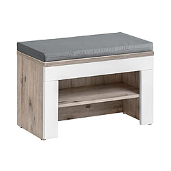 Paris Prix Meuble à Chaussures Bois avec Coussin Gustavo 60cm Naturel