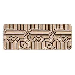 Paris Prix Tapis Déco Imprimé Modul 45x120cm Naturel & Noir