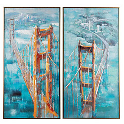 Alexandra House Living Lot de 2 tableaux du pont de Brooklyn, 52 x 4,5 x 102 cm