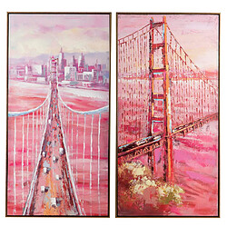 Alexandra House Living Ensemble de 2 tableaux représentant le pont de Brooklyn, 52 x 4,5 x 102 cm