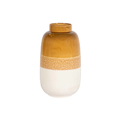 Alexandra House Living Vase en céramique beige et jaune 24 x 24 x 41 cm