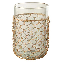 Paris Prix Vase Design Tricot 21cm Transparent & Naturel 