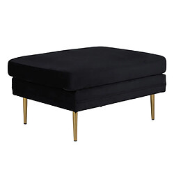 Paris prix Pouf velours rectangulaire - Noir