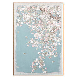 Alexandra House Living Tableau d'amandier, peint à 80 % à la main, 80 x 4 x 120 cm