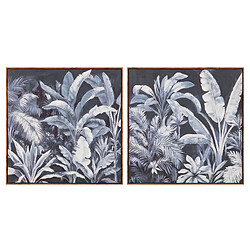 Alexandra House Living Ensemble de 2 tableaux d'arbres, peints à la main à 80 %, 80 x 4 x 80 cm