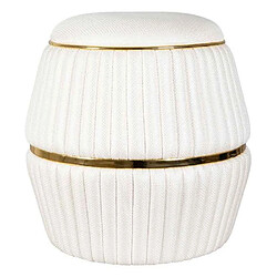 Paris prix Pouf rond matelassé - Ivoire