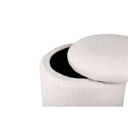 Avis Paris prix Pouf coffre rond - Blanc