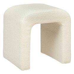 Atmosphera Pouf bouclette design Sevi - Blanc