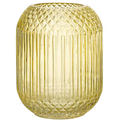 Paris Prix Vase Design en Verre Droit 19cm Jaune
