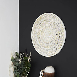 The Home Deco Factory Décoration Murale Ethnique 60cm Blanc & Or pas cher