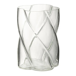 Paris Prix Vase Tourbillon en Verre Swirly 19cm Transparent