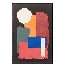 Alexandra House Living Peinture abstraite en relief avec cadre noir 63 x 4 x 93 cm