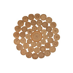 Alexandra House Living Tapis en jute marron 220 x 220 cm