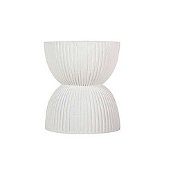 Alexandra House Living Tabouret blanc Sedit, table d'appoint 38 x 38 x 46 cm