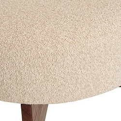 Atmosphera Pouf Bouclette Kayan 50cm Ivoire