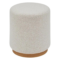 Atmosphera Pouf rond design - Blanc