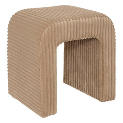 Atmosphera Pouf velours côtelé - Beige