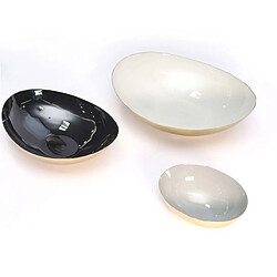 Paris Prix Lot de 3 Coupelles Déco Yuna 29cm Noir