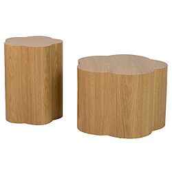 Alexandra House Living Lot de 2 tables en MDF marron 59 x 59 x 41 cm et 40 x 40 x 52 cm
