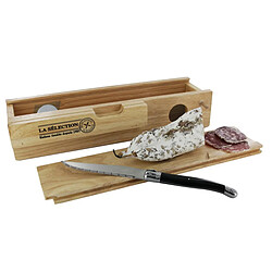 Avis Paris Prix Cave à Saucisson & Couteau Boisée 32cm Naturel