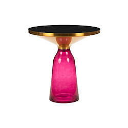 Alexandra House Living Table d'appoint en acier inoxydable et verre 50 x 50 x 53 cm