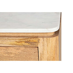 Alexandra House Living Table d'appoint Felo en bois de manguier et marbre 55 x 40 x 60 cm
