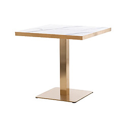 Alexandra house living table de salle à manger marbre - Or et blanc