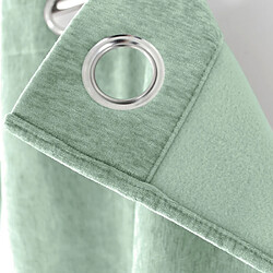 Paris Prix Rideau Thermique Occultant Velvet 140x260cm Vert Céladon