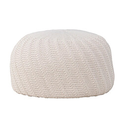 Paris prix Pouf rond design - Écru