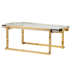 Alexandra House Living Table basse Novosibirsk en acier inoxydable 120 x 60 x 45 cm