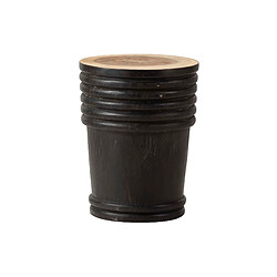 Alexandra House Living Table d'appoint en bois naturel noir 35 x 35 x 45 cm