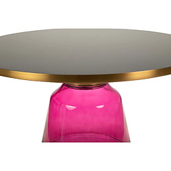 Alexandra House Living Table basse en acier inoxydable et verre noir 75 x 75 x 37 cm