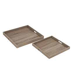 Paris Prix Lot de 2 Plateaux Carrés Ayana 50cm Naturel