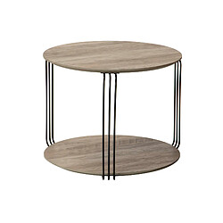 Alexandra House Living Table d'appoint en MDF, métal et vinyle, démontable, 50 x 50 x 40 cm