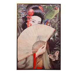 Alexandra House Living Tableau Geisha Amandier, peint à la main à 80 %, 80 x 5 x 120 cm