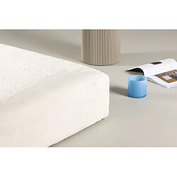 Paris prix Pouf XL effet fourrure - Beige pas cher