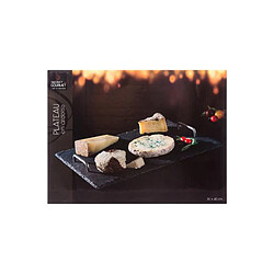 Acheter Secret De Gourmet Plateau de Présentation Ardoise 40cm Gris