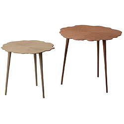 Alexandra House Living Lot de 2 tables en aluminium 62 x 62 x 54 cm et 50 x 50 x 45 cm