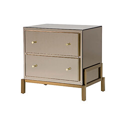 Alexandra House Living Table d'appoint miroir en acier inoxydable Prestine 65 x 45 x 62 cm