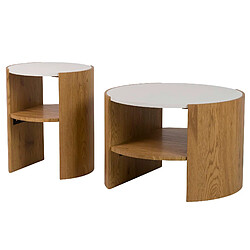 Alexandra House Living Lot de 2 tables en MDF 60 x 60 x 40 cm / 40 x 40 x 48 cm