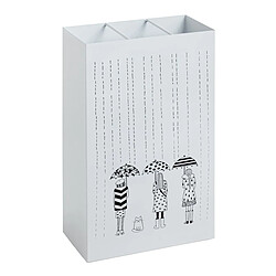 Paris Prix Porte-Parapluies Design Motif 48cm Blanc Laqué