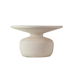 Alexandra House Living Table basse en pierre blanche 78 x 78 x 46 cm