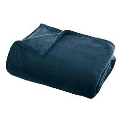 Atmosphera Plaid Doux Uni Flanel 125x150cm Bleu Égéen