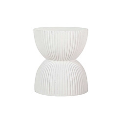 Alexandra House Living Tabouret blanc Sedit, table d'appoint 38 x 38 x 46 cm