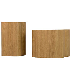 Alexandra House Living Lot de 2 tables en MDF marron 59 x 59 x 41 cm et 40 x 40 x 52 cm