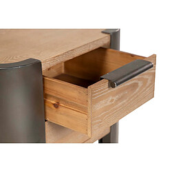 Alexandra House Living Petite table en bois et métal, marron et noir, 48 x 35 x 56 cm